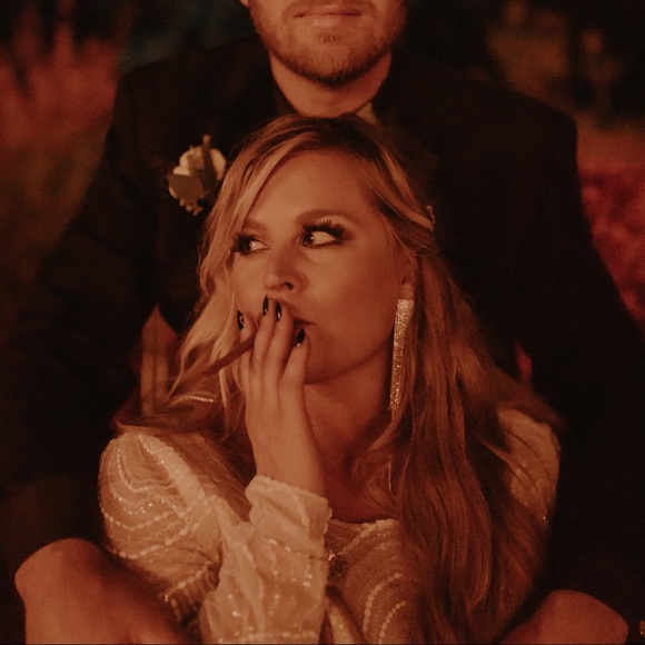 Rhinestone Dangle Earrings - Picture 1 of 4